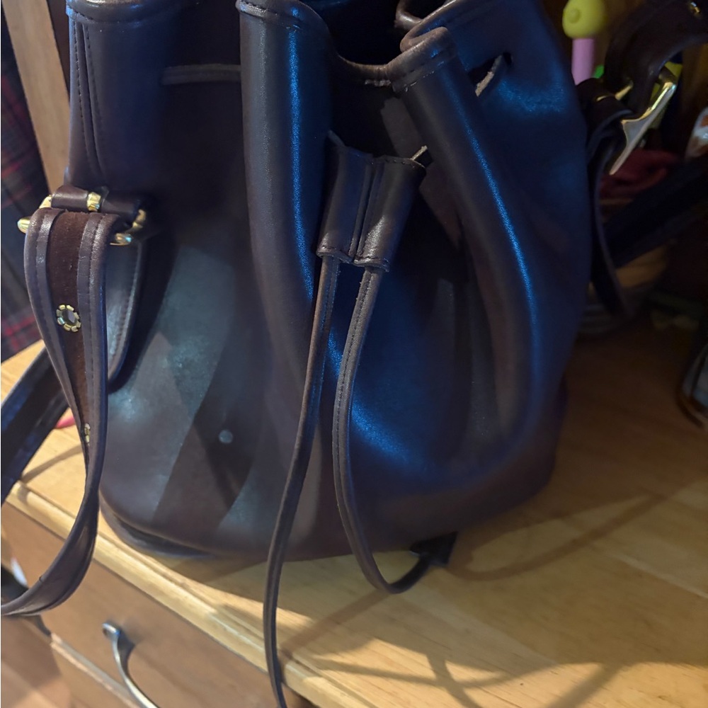 Coach Dark Brown Leather Tote